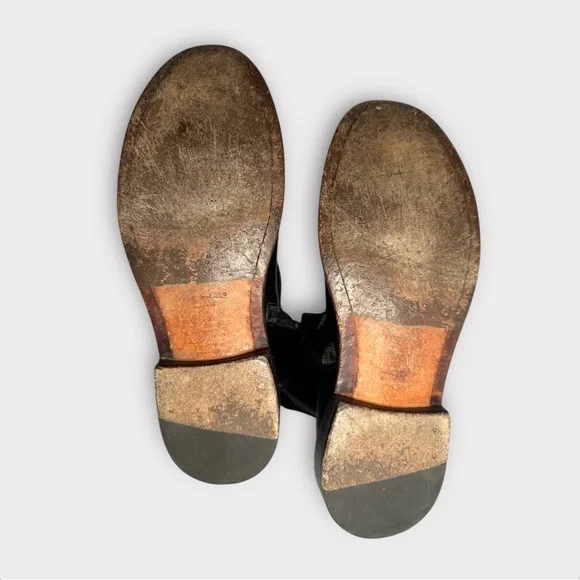 Rag & Bone Black Leather Moto Boots, Size 9 - Picture 8 of 9